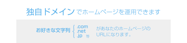 独自ドメインにて運用いたします。